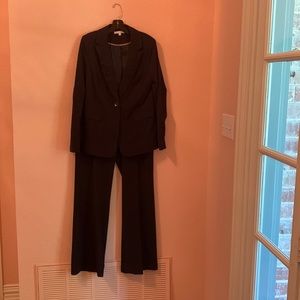 CAbi Pinstripe suit jacket (Item 601) with flattering ruching.